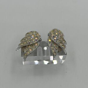 Clip On Earrings Vintage Sara Coventry Silver Tone